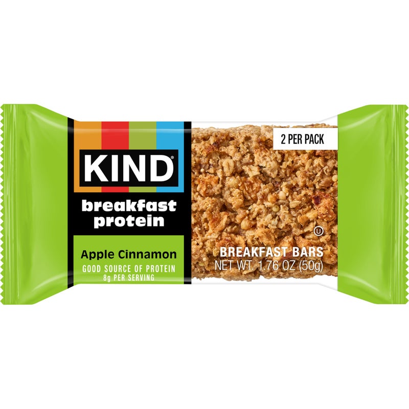 KIND Breakfast Protein, Healthy Snack Bar, Apple Cinnamon, Gluten Free Breakfast Bars, 8g Protein, 1.76OZ Packs, 12 Count - Image 4